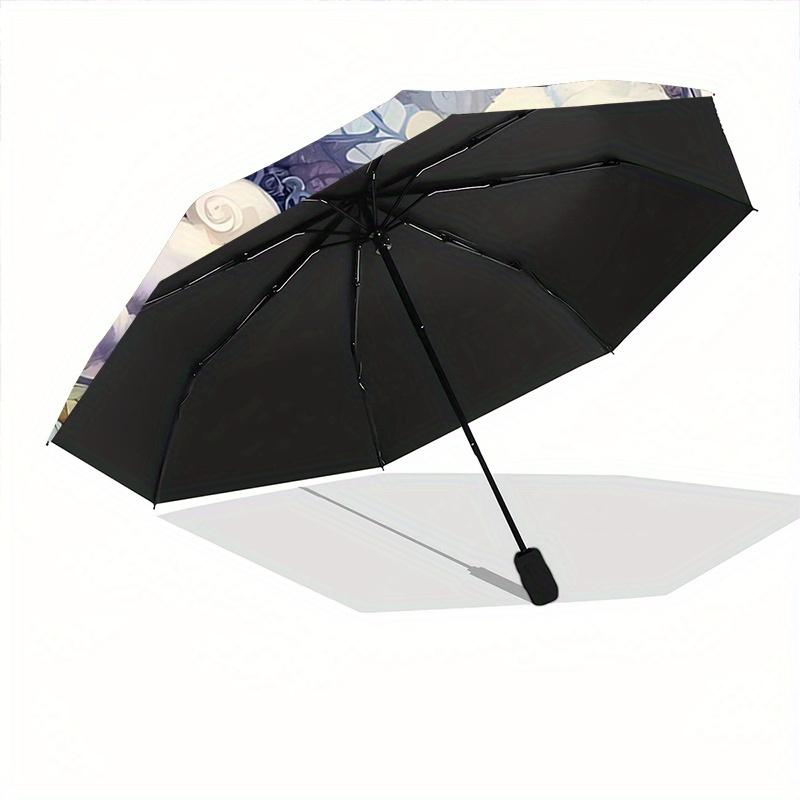 1pc Fantasy Dragon Amidst Flowers and Clouds Automatic Opening and Closing Umbrella R049