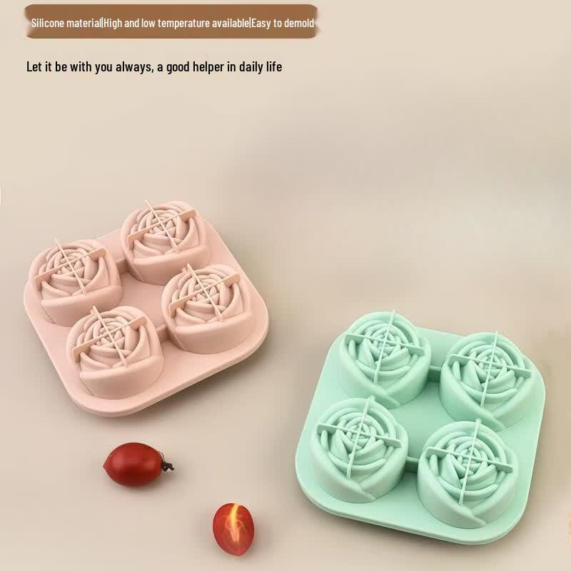 Silicone Rose Ice Cube Mold with Lid