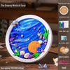 DIY Craft Kit: Textured Painting with Clay, Cream Glue, Round Plate & Photo Frame for Kids' Creative Gifts