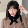 Windproof Cross Neck Warmer Thickened Women Winter Neckerchief Fashion Wool Knitted Scarf  Outdoor
