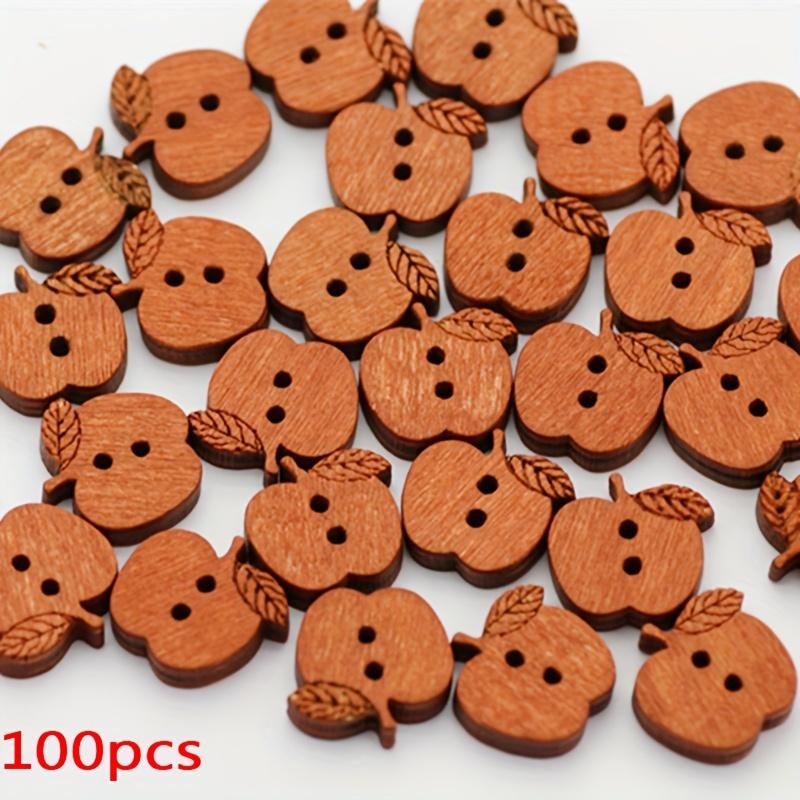 

100 шт. деревянных пуговиц с 2 отверстиями для самостоятельного изготовления — идеально подходят для скрапбукинга, поделок и шитья 100pcs