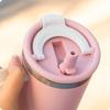 40 Oz Flat Bottomed Cup Flip Straw Cover Replacement for Stanley Quencher, Stanley Cup Leak Proof Flat Bottomed Cup Cover