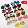 New Pcs Set Double Bridge Fashion Retro Large Frame Sunglasses Women INS Candy Color Design Eyeglasses Personalized Glasses
