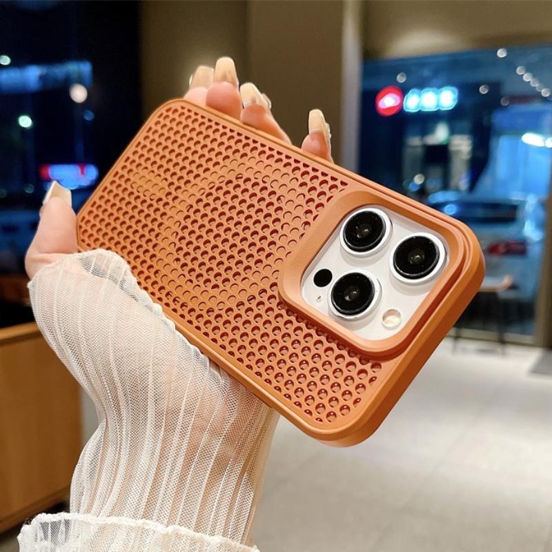 

Heat Dissipation Mesh For Magsafe Magnetic Case For iPhone 14 13 12 11 15 Pro Max Plus Cooling Breathable Wireless Charge Cover For iPhone 11Pro Max