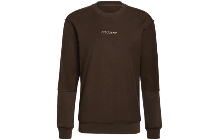 Adidas Originals Sweatshirts Men s Brown Crew Neck Moderate Regular HP0437 XS