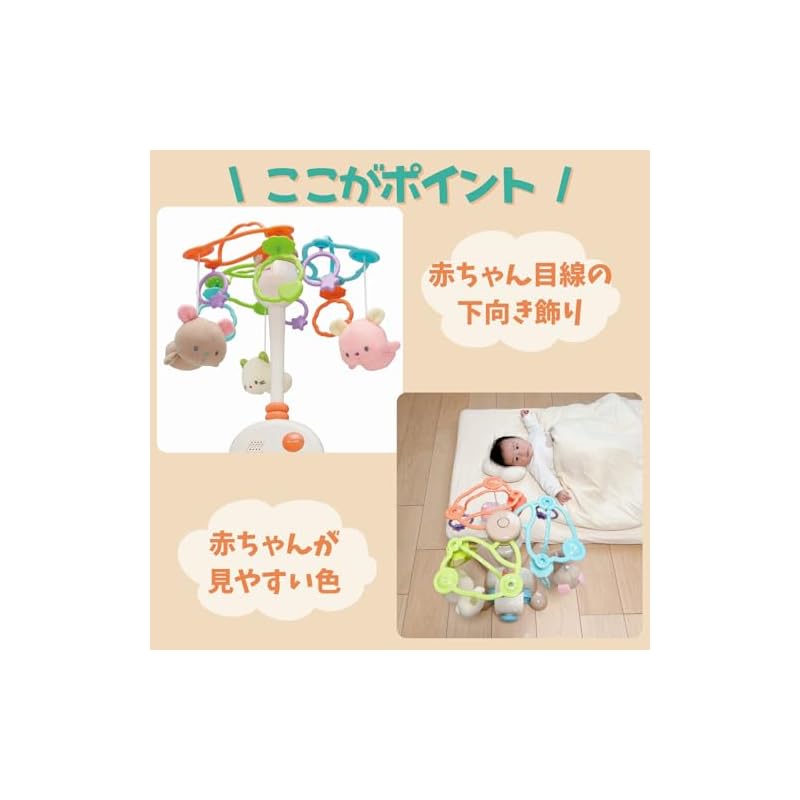 Toy Royal Relaxing Fluffy 3-Way Mobile (Folding Bed/Crib/Floor Standing) Hand Washable Automatic Shut-Off Timer for Babies