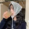Floral Lace Hair Scarf Retro Triangle Scarf Party Headscarf  Korean Fashion