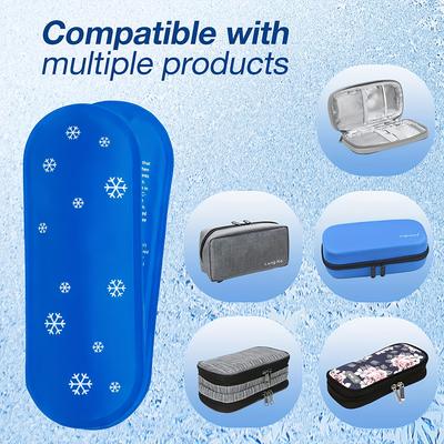 1/6 Stück Insulin Gel Eisbeutel Wiederverwendbarer Kühlbeutel Gekühlter Eisstreifen Kälteisolierung Kühlpack zur Schmerzlinderung Medikamentenlagerung