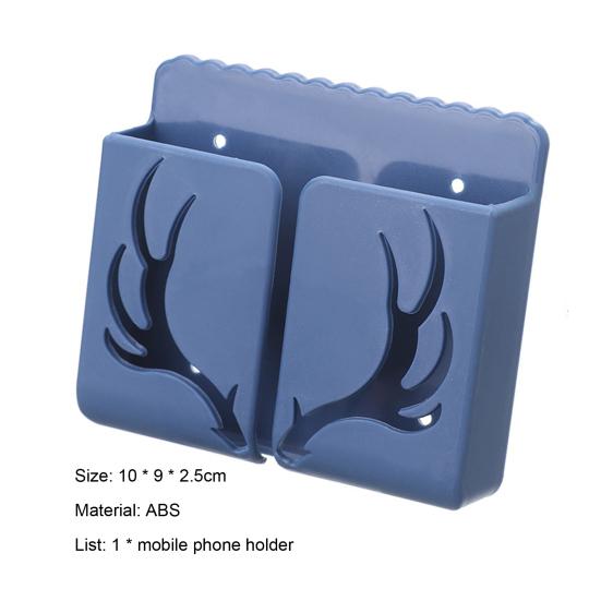 Mobile Phone Holder Mounted Creative Antlers Multi-function Wall Remote Control Storage Box Organizer