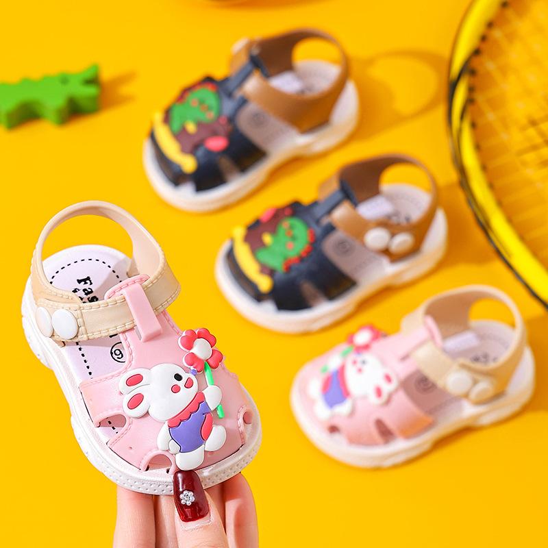Fashion Girls' Shoes Summer New Children Sandals Soft Soled Boys' Shoe Anti Slip Baby Beach Shoes Simple Girls Sandals