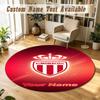 Round Rug Custom NameMonaco FC Pattern Non Slip Carpet Home Floor Decor
