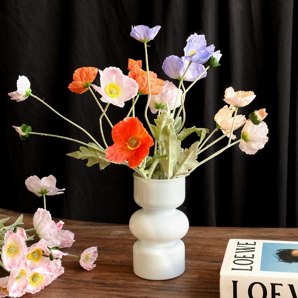 Mid-Century Light Luxury Glass Vase for Hydroponic Floral Arrangements