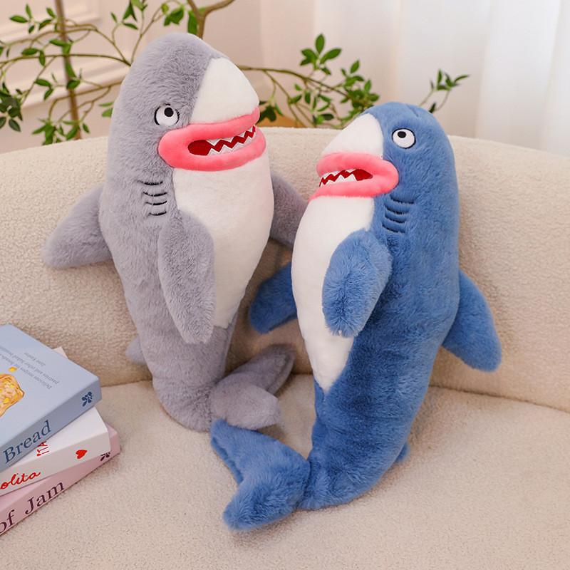 Cute Funny Red Lip Shark Plush Toy Cartoon Doll Girl Pillow Children's Gift