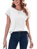 Women's Boat Neck Cap Sleeve Top Loose Fit Lightweight Basic Casual Tee