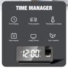Multifunctional LED Digital Display Projection Alarm Clock 180° Rotation Time Projector Electronic Alarm USB Wake Up Desktop Clock Snooz Temperature