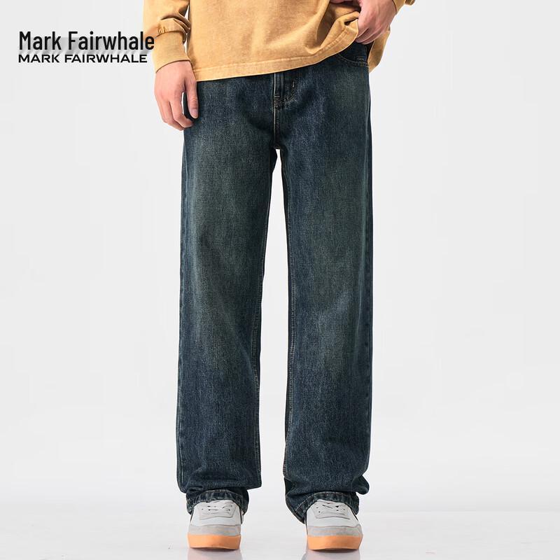 Mark Fairwhale Men's Retro Loose Straight-Leg Jeans