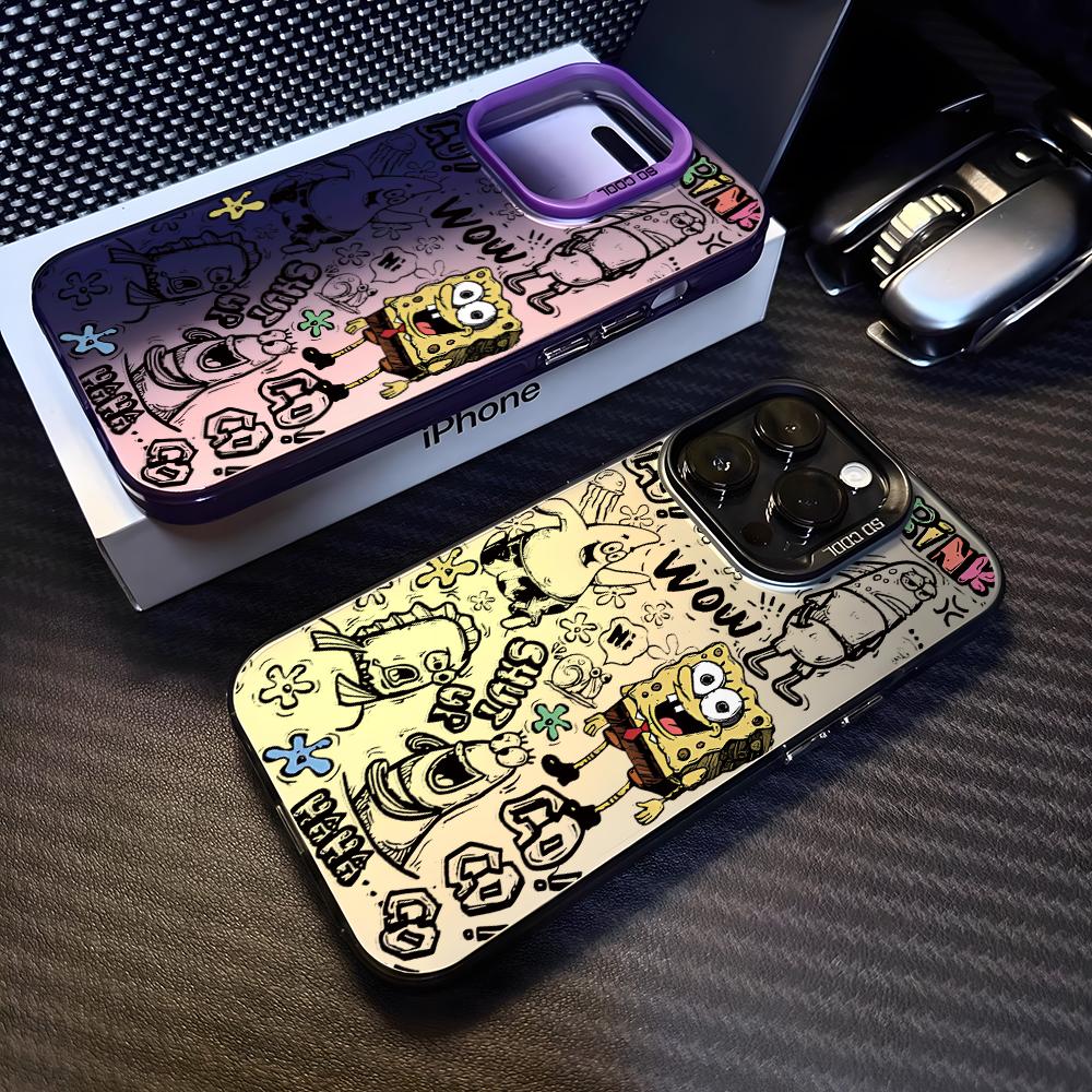 S-SpongeBob SquarePants Phone Case for Apple iPhone 17 Air 16 15 14 Plus 13 12 11 iPhone16 iPhone13 Pro Max X Xs Cover