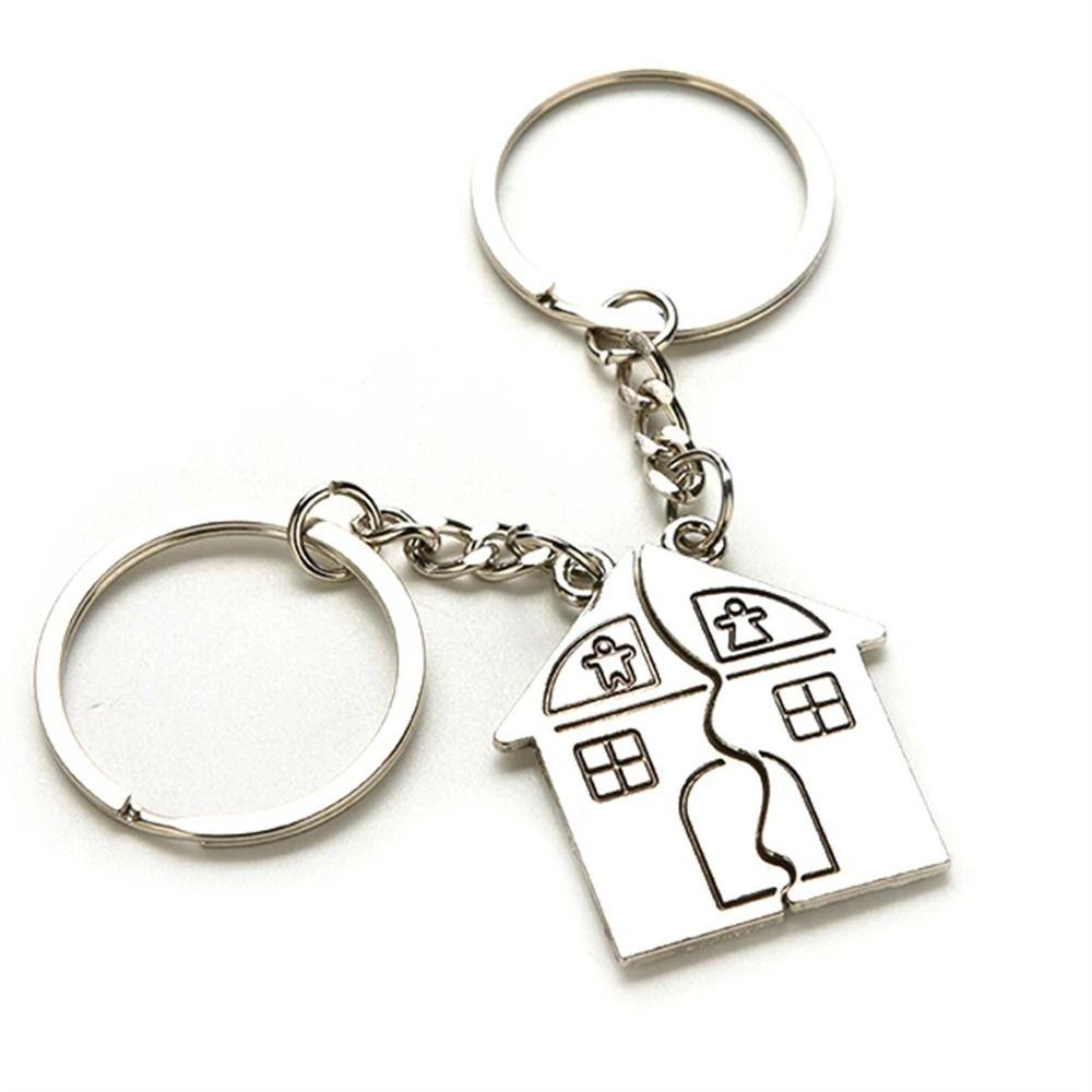 

Our First Home Couple Keychain Engraved House Keyring Exquisite Lovers Keyring New Home Owners House