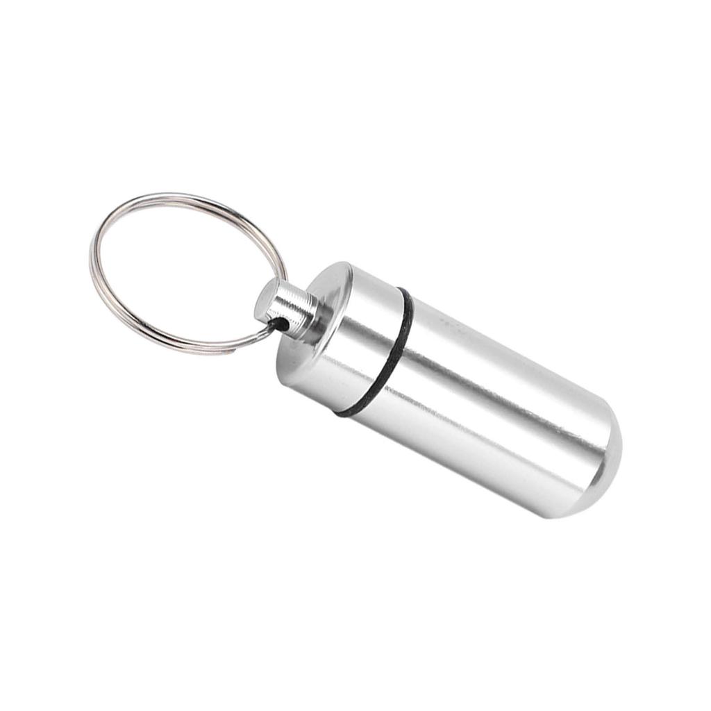 Aluminum Alloy Medicine Bottle Outdoor Portable Waterproof Moistureproof Medicine BottleSilver