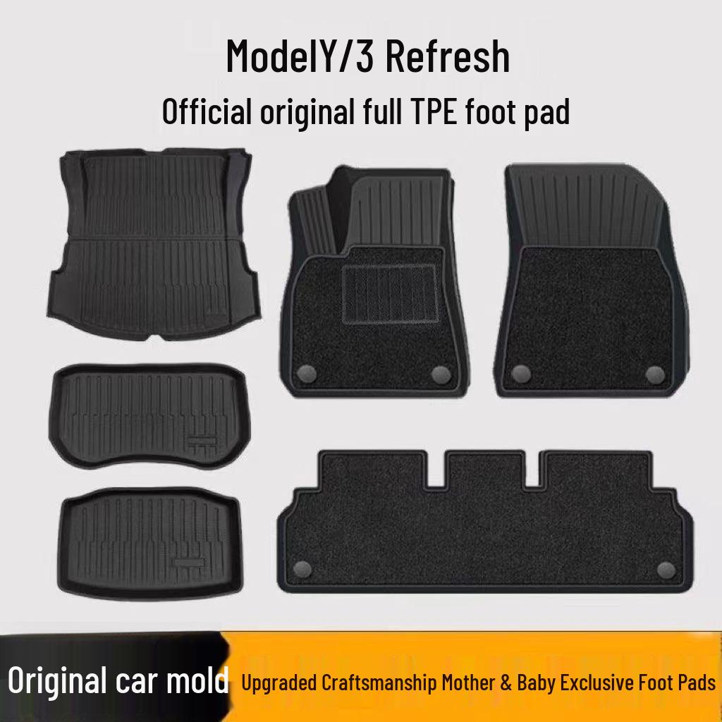 Tesla Model Y & 3 Full Coverage TPE Floor Mats