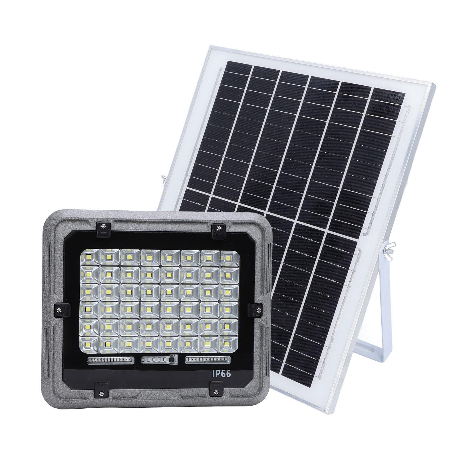 

Светодиодный солнечный светильник 48 светодиодов 200 Вт 1000 лм IP66 водонепроницаемый от заката до рассвета свет с пультом дистанционного управления для