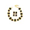 Retro Exaggerated Necklace Earrings Female, Light Luxury High Sense Medieval Vintage Fashion Temperament Suit