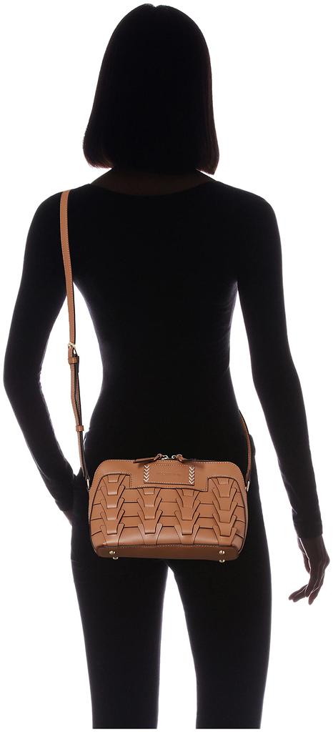 Vegan View V Piece Mesh Shoulder Bag, Women's, Camel (22)