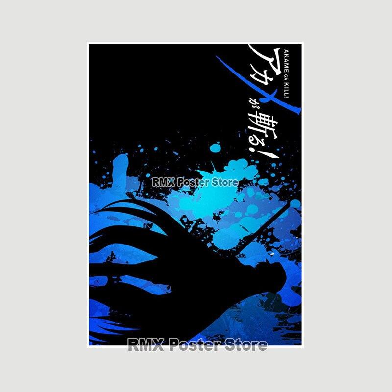 Akame Ga Kill Anime-Poster und Drucke, Wandkunst, Dekoration, weißes Papier, dekorative Gemälde, Bilder, Wohnzimmer, Zuhause, Wandbild
