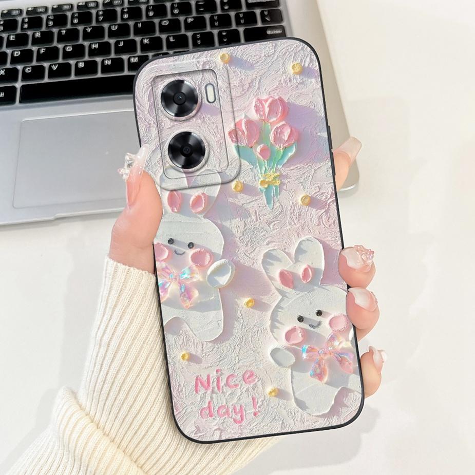For Oppo A57 4G Case Oppo A57s Cute Fashion Cartoon Cover Matte Soft TPU Phone Case For Oppo A77s A57s OppoA77 OppoA57 4G Fundas