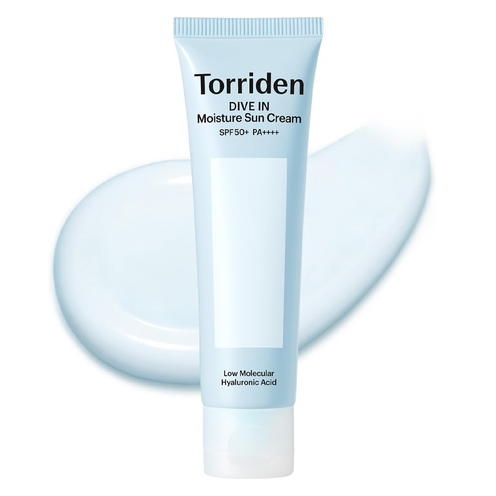 Torriden Dive Watery Moisture Sun Cream 60ml Sunscreen SPF50+ PA++++ Moisturizing Hydration Panthenol Hyaluronic Acid Low Irritation Sensitive Skin