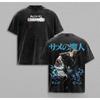 T-shirt Graphique Chainsaw Man Denji Pochita Hommes Femmes Vêtements Manches Courtes T-shirts en Coton T-shirt Lavé Harajuku T-shirt Oversize