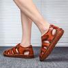2024High Quality Genuine Leather Men Sandals Breathable Outdoor Beach Men Roman Sandals Casual Men's shoes