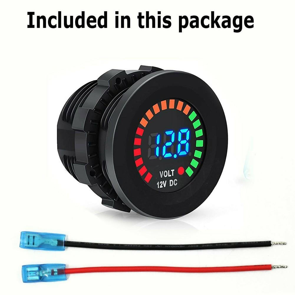 Waterproof 12V LED Car Van Boat Marine Voltmeter Voltage Meter Battery Gauge