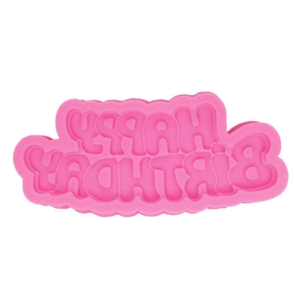 

DIY С Днем Рождения форма Sugarcraft силиконовые формы письмо шоколадная помадка инструменты для украшения торта розовый