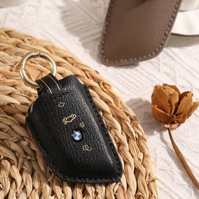 Customized Key Bag Is Suitable for BMW 5 Series Blade High-end Handmade Shell Ring Car Leather Key Cover