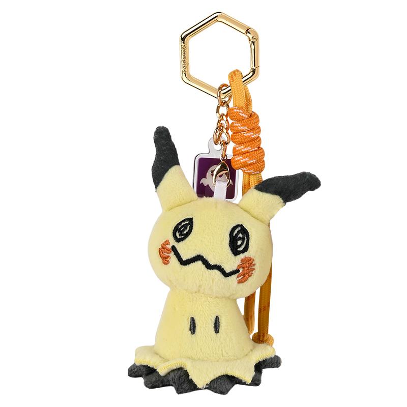 Anime Kawaii Pikachu Keychain Gengar Mew Jigglypuff Mimikyu Stuffed Toy Cute Plush Keyring Doll Pendant Gift