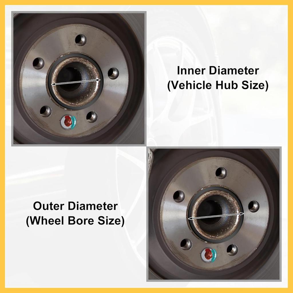 4pcs Plastic 78.1mm to 106mm Car Hub Centric Rings Wheel Bore Center Spacer Auto Replacement Parts