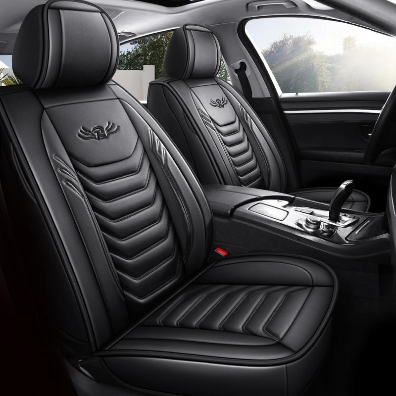 Upgrade PU Leather Full Front Seat Cover – Waterproof, Durable, Breathable – Universal Protector Cushion Pad (Cheap Luxury)