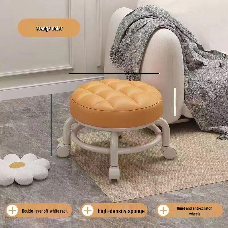 Children's Low Stool with Universal Wheels - Versatile, Movable Chair for Living Room