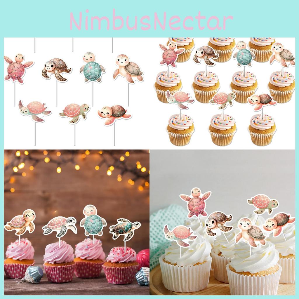 Birthday Cartoon Turtle Cake Embellishments With Paper Inserts Celebrations For