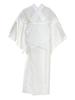 Nagajun Made In Japan Type Zipper Fabric Pattern Half Back Strap Loop White Undergarment, Washable, [Nagomiya] Two-part Undergarment, Collar, Cotton,