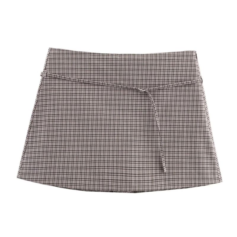 Za Autumn New Arrivals Women's Clothing Zr European and American Style Foreign Trade Fashion Versatile Belt-Decorated Mid-Waist Skirt Pants 4661522