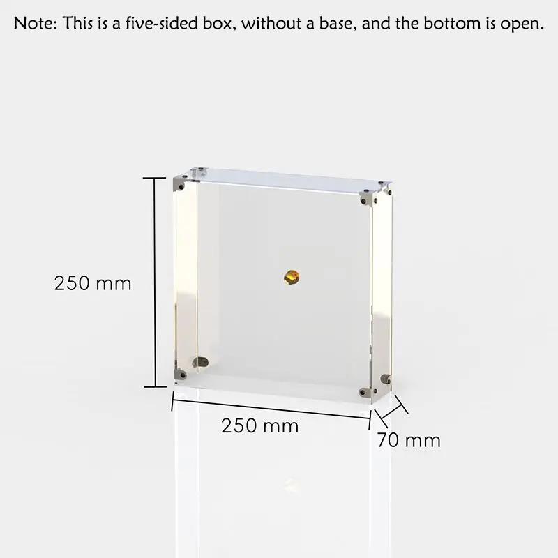 

Clear Acrylic Record Display Frame Transparent Record Frame for Album Covers and Vinyl -Dustproof Display Case Stand for Vinyl Assembly required