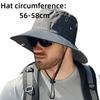 New Adjustable Men'S Summer Sun Protection Hat Uv Protection Wide-Brimmed Hiking Cap Breathable Sun Hat