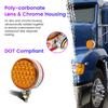48LED Double Face Single Stud Mount Side Marker Reflective Sealed Light Marker Light Side Brake Light For Heavy-duty Trucks