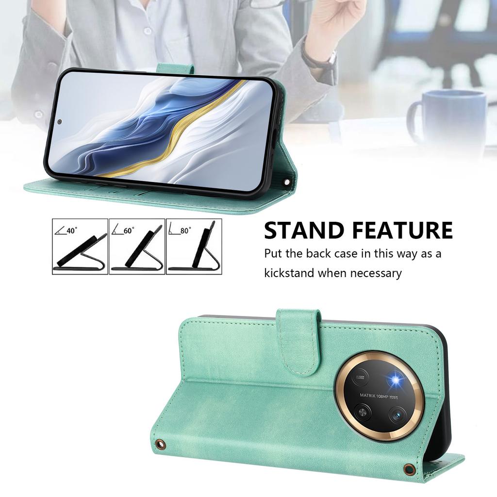 For Honor Magic7 Lite 5G/Honor X9c 5G Cases Wallet Stand Retro Texture Leather Phone Cover with Lanyard