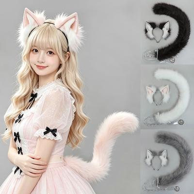 Handmade Japanese Style Cat Ears Headband Cosplay Accessory Anime Convention Fox Ear Costume Hairband