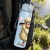 1PC Sheep Hold Flower Bouquet 750ml Color Plastic Sports Water Bottle Leakproof Flip Straw Lid Suitable for Sports Office Home Use