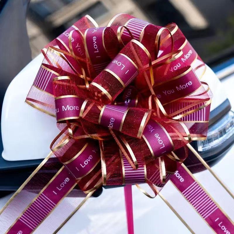 Festive Butterfly Pull Flowers for Weddings: Car Door Handle and Stair Handrail Decorations for Bridal Welcome.
