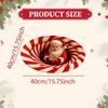 3D Christmas Rug Round Decorative Padded Carpet in Soft Velvet Material Featured Optical Design